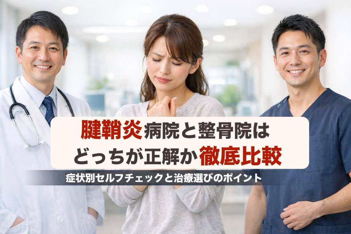 腱鞘炎病院と整骨院はどっちが正解か徹底比較｜症状別セルフチェックと治療選びのポイント