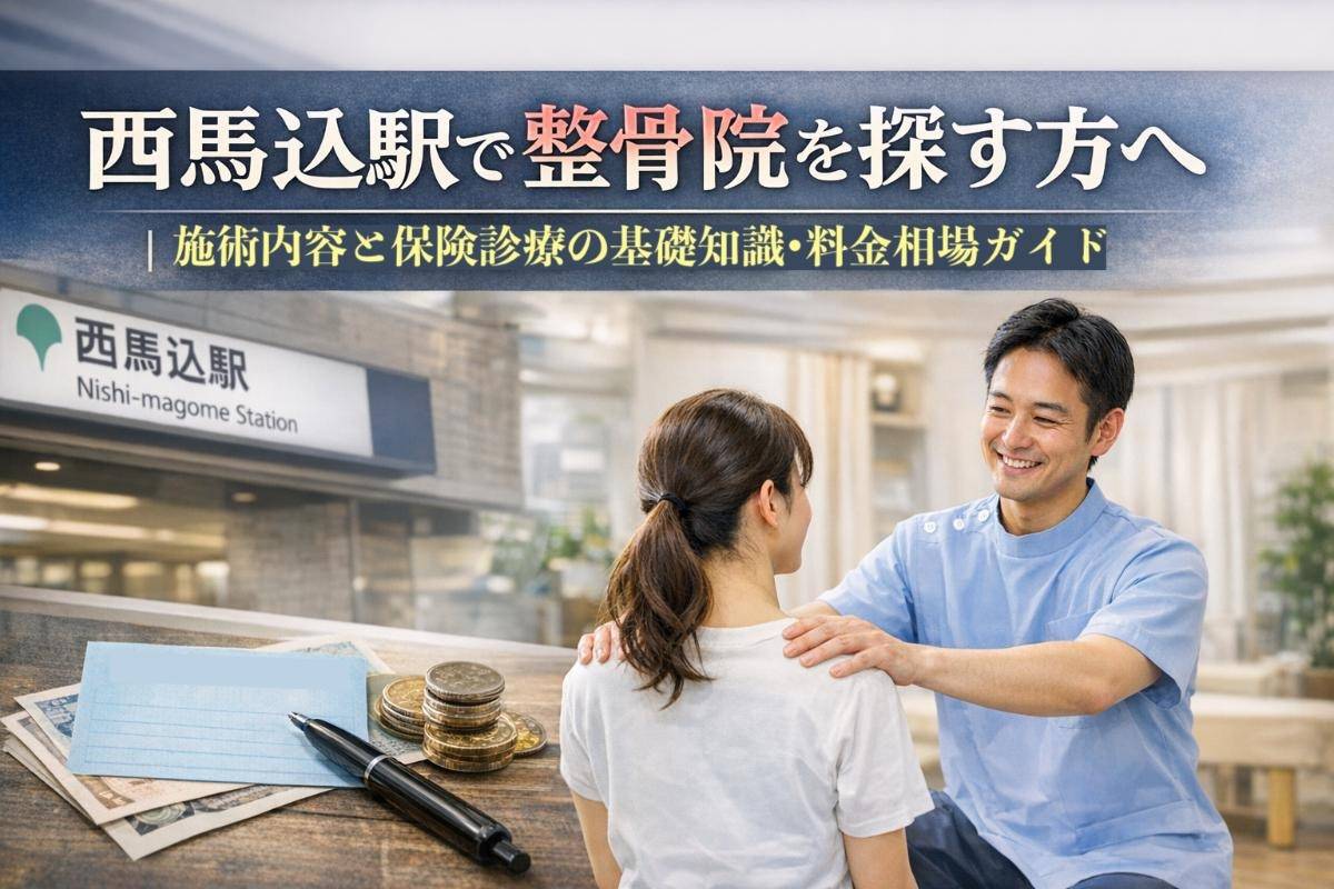 西馬込駅で整骨院を探す方へ｜施術内容と保険診療の基礎知識・料金相場ガイド