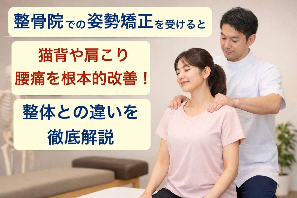 整骨院での姿勢矯正を受けると猫背や肩こり腰痛を根本改善！整体との違いを徹底解説